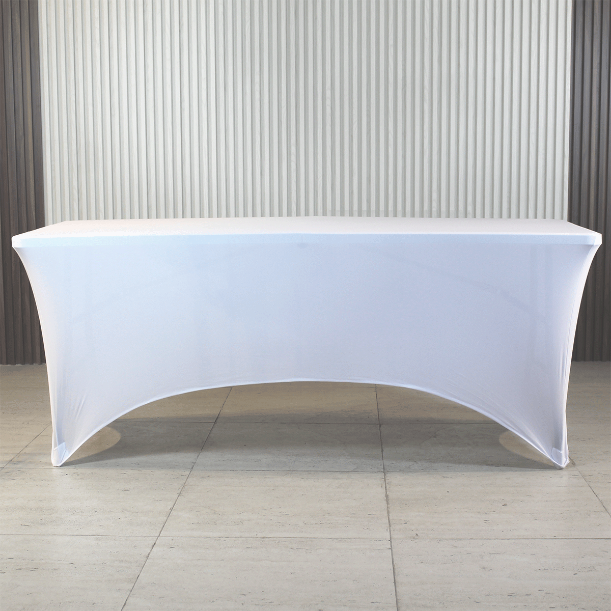 Mantel Spandex Rectangular Blanco